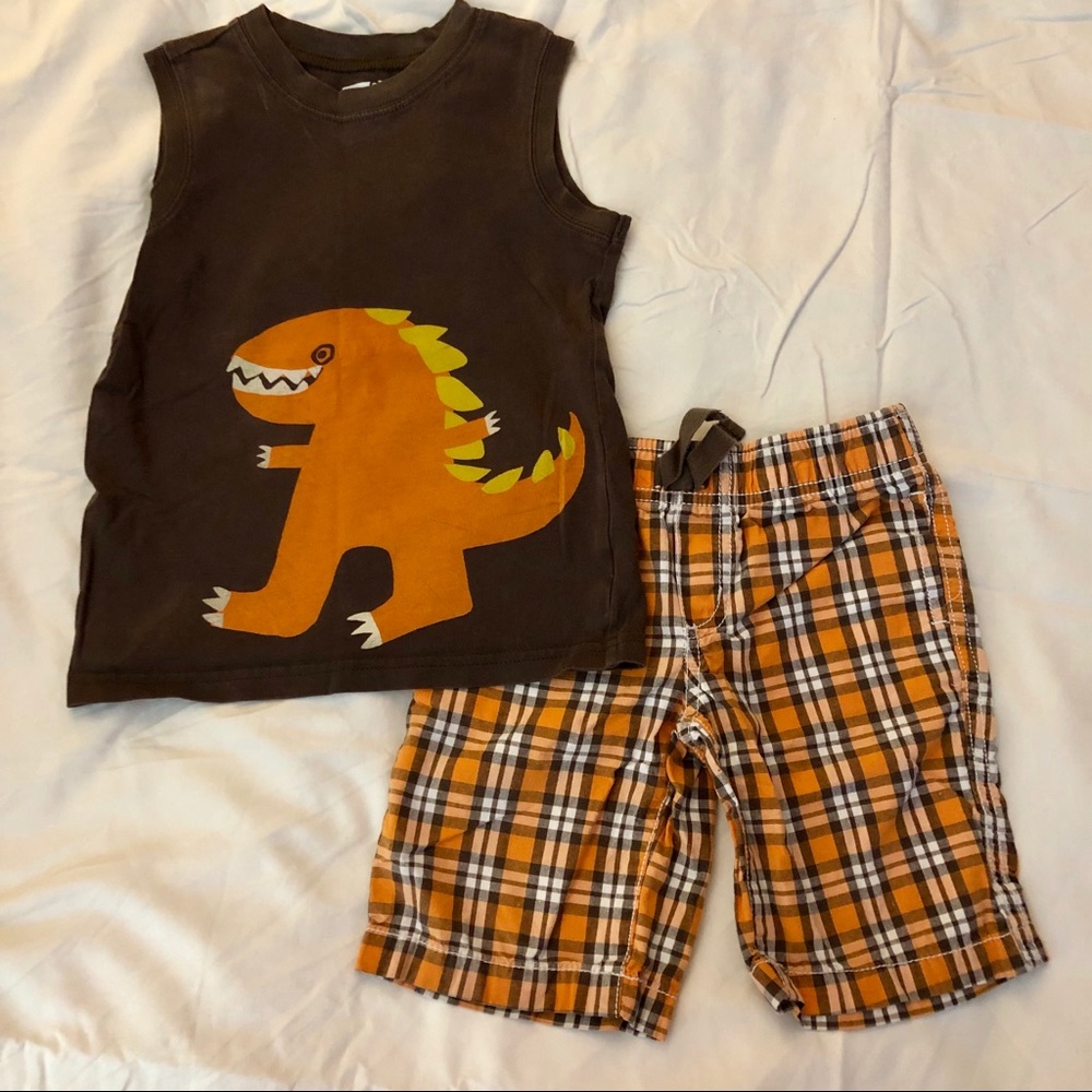 Dinosaur short & tank set - Crazy 8 - size 4